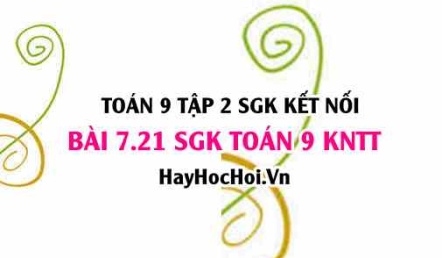 Bài 7.21 SGK Toán 9 tập 2 Kết nối tri thức